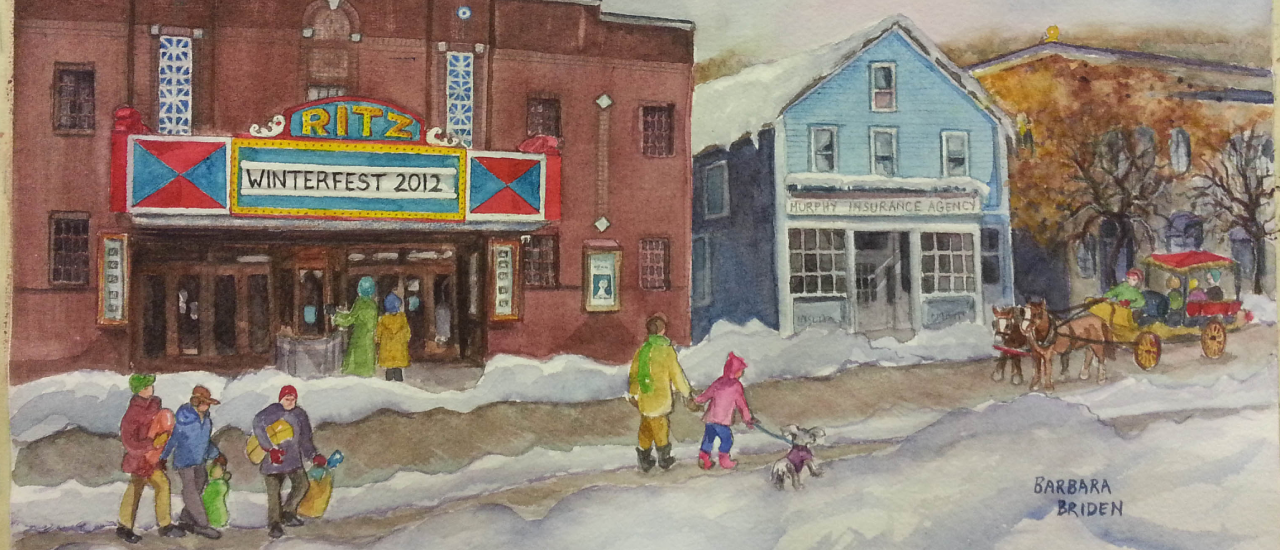 Hawley Winterfest | Painting by Barbara Briden